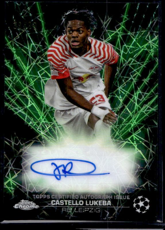 2023 Topps Chrome UEFA Club Competitions #BLA-CL Black Lazer Autographs - Black Neon Green Refractor /99