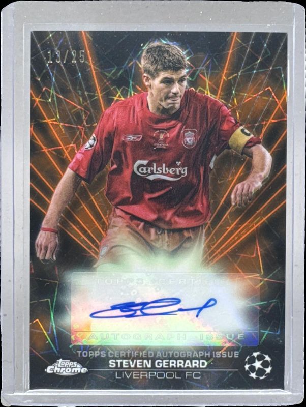 Steven Gerrard 2023 Topps Chrome UEFA Club Competitions #BLA-GE Black ...