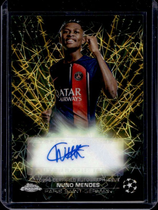 2023 Topps Chrome UEFA Club Competitions #BLA-NM Black Lazer Autographs - Black Gold Refractor /50