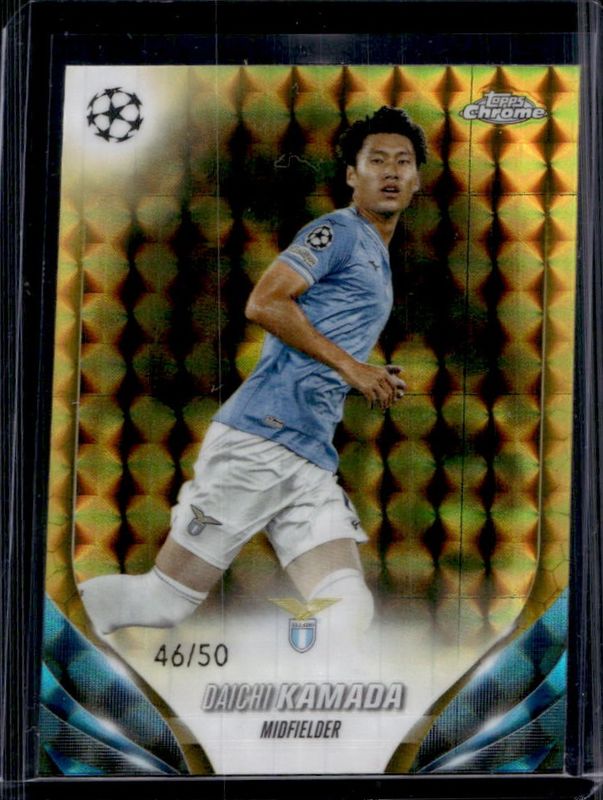 2023 Topps Chrome UEFA Club Competitions #17 Gold Geometric Refractor /50