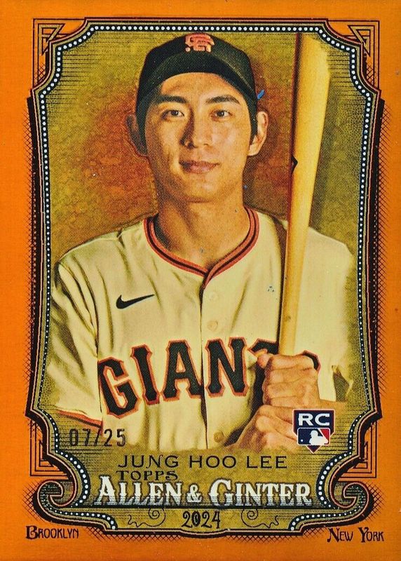 Jung Hoo Lee 2024 Topps Allen & Ginter #269 Chrome - Orange Refractor /25 Rookie RAW