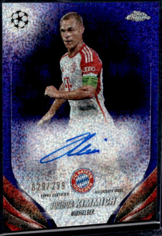 Joshua Kimmich 2023 Topps Chrome UEFA Club Competitions #CA-JK Chrome Autographs - Violet Speckle /299 RAW