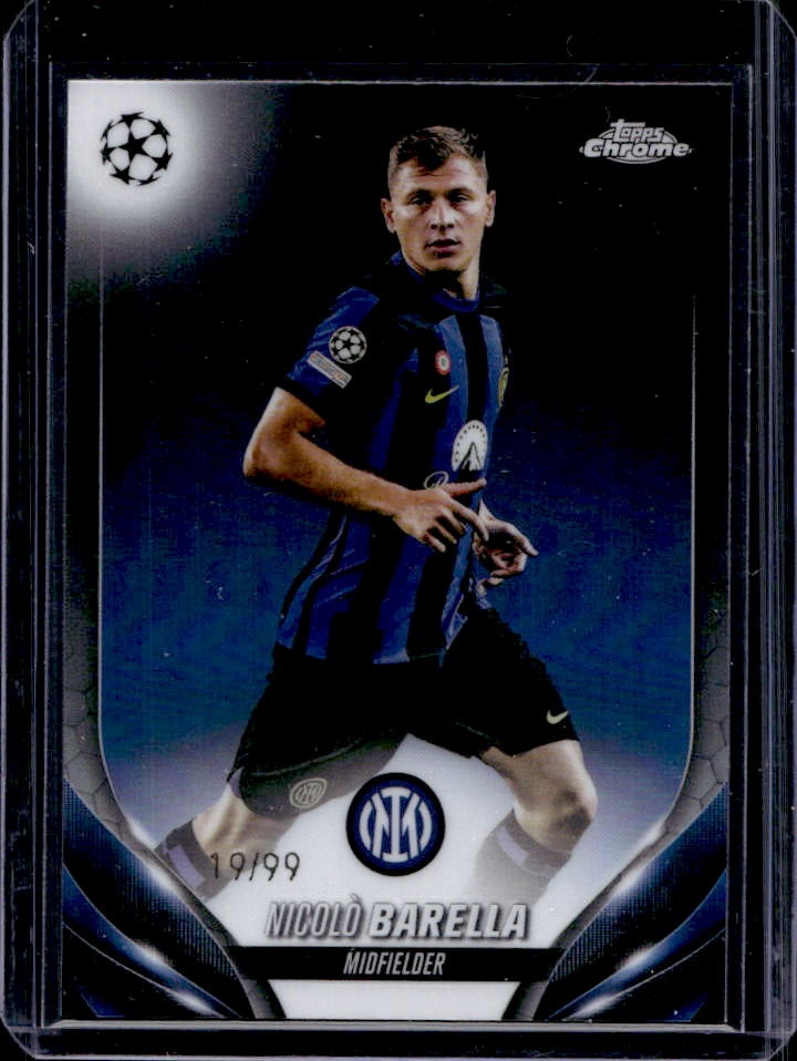 Nicolo Barella 2023 Topps Chrome UEFA Club Competitions #51 Color Match ...