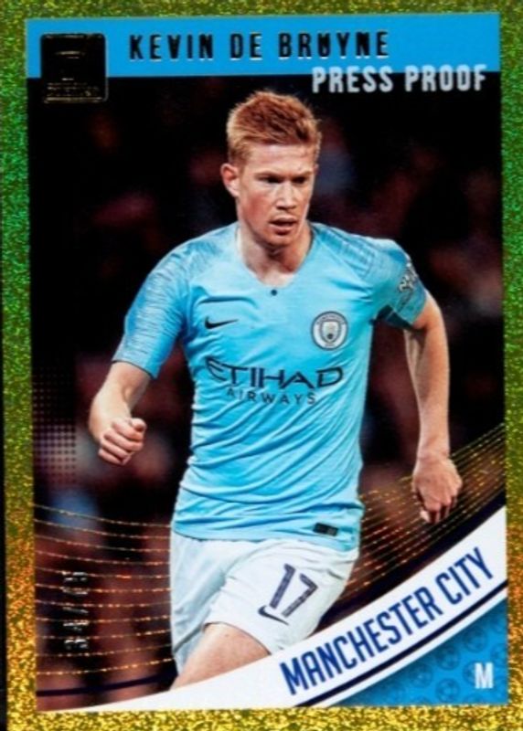 Kevin De Bruyne 2018 Donruss #41 Press Proof Gold /75 (Club) PSA 10