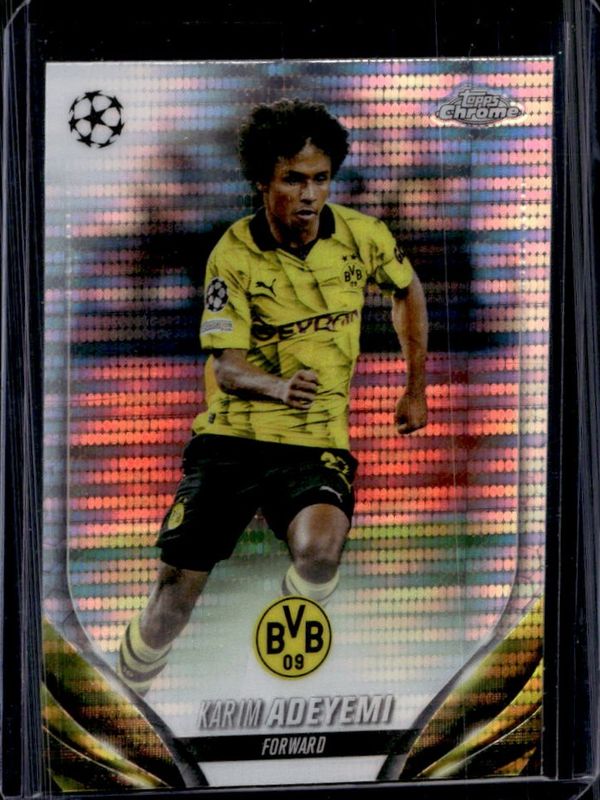 Karim Adeyemi 2023 Topps Chrome UEFA Club Competitions #73 Pulsar Refractor RAW