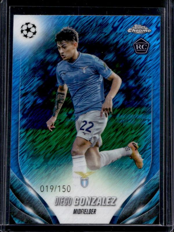 2023 Topps Chrome UEFA Club Competitions #125 Blue Shimmer Refractor /150