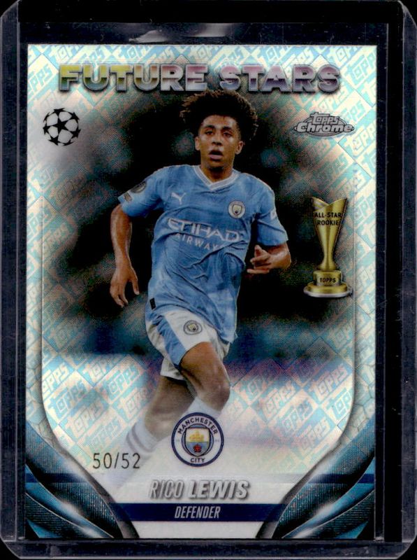 Rico Lewis 2023 Topps Chrome UEFA Club Competitions #105 Toppsfractor /52 RAW