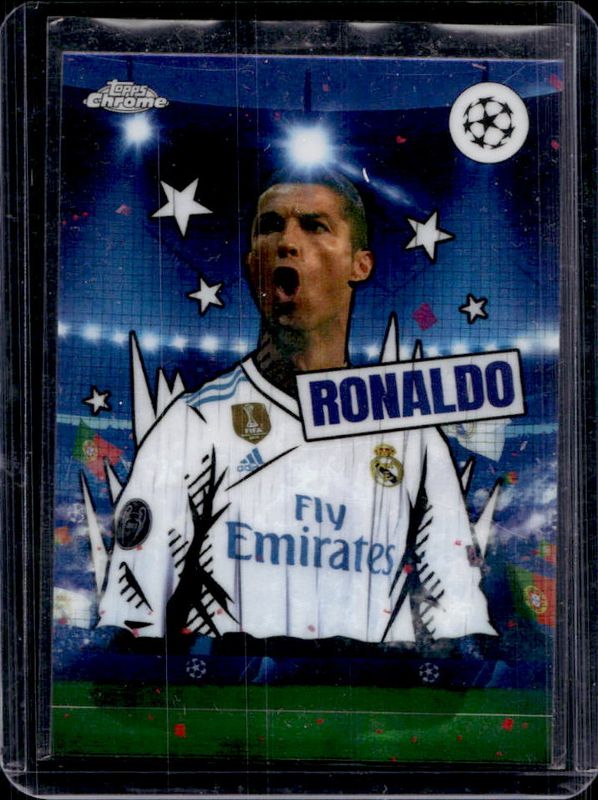 Cristiano Ronaldo 2023 Topps Chrome UEFA Club Competitions #TF-8 Tifo RAW