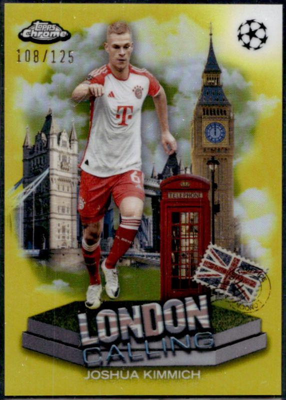 Joshua Kimmich 2023 Topps Chrome UEFA Club Competitions #LC-6 London Calling - Yellow Refractor /125 RAW