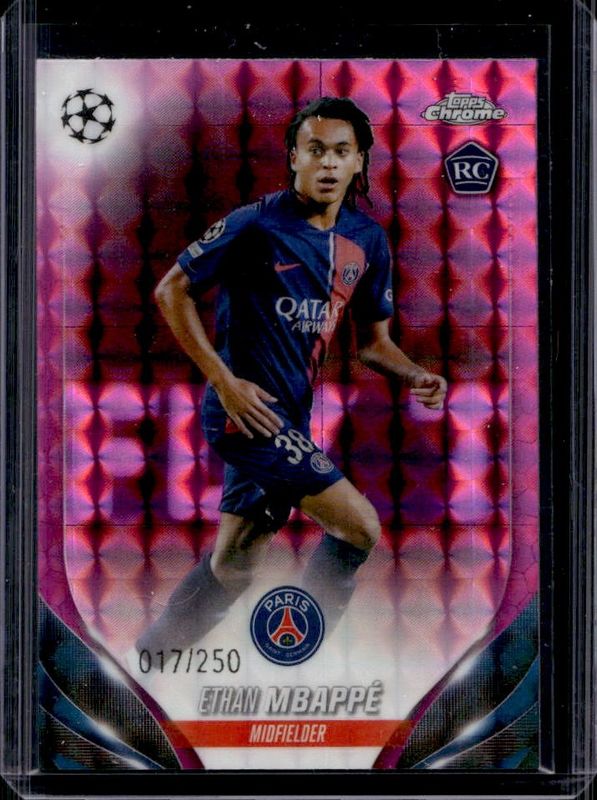 2023 Topps Chrome UEFA Club Competitions #91 Pink Geometric Refractor /250
