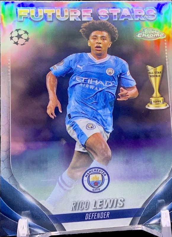 Rico Lewis 2023 Topps Chrome UEFA Club Competitions #105 Refractor RAW