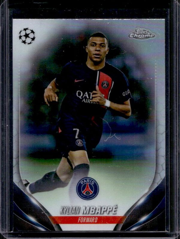 Kylian Mbappe 2023 Topps Chrome UEFA Club Competitions #21 Refractor RAW