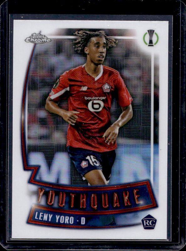 Leny Yoro 2023 Topps Chrome UEFA Club Competitions #YQ-15 Youthquake Rookie RAW