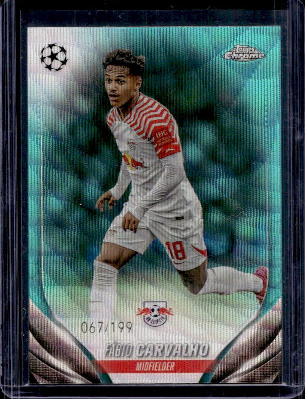 2023 Topps Chrome UEFA Club Competitions #78 Aqua Wave Refractor /199