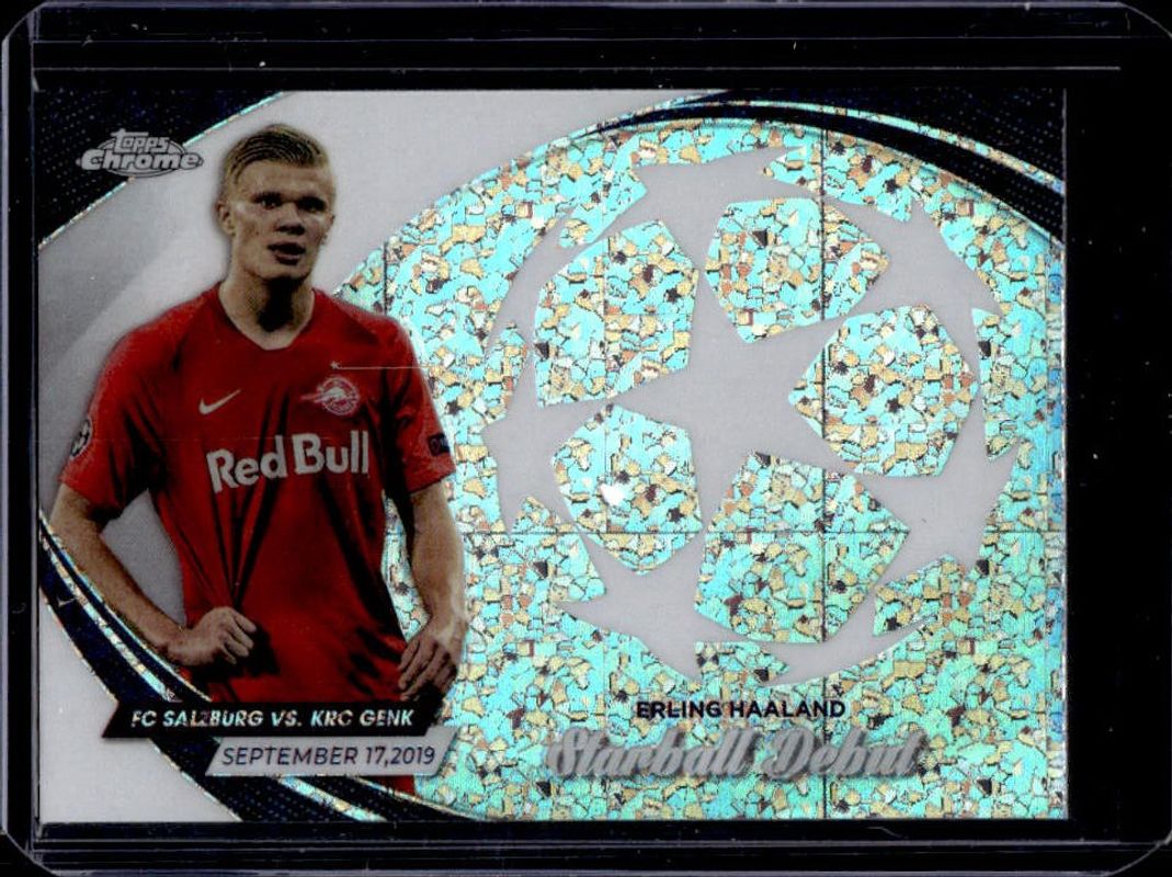Erling Haaland 2023 Topps Chrome UEFA Club Competitions #SD-3 Starball Debuts RAW