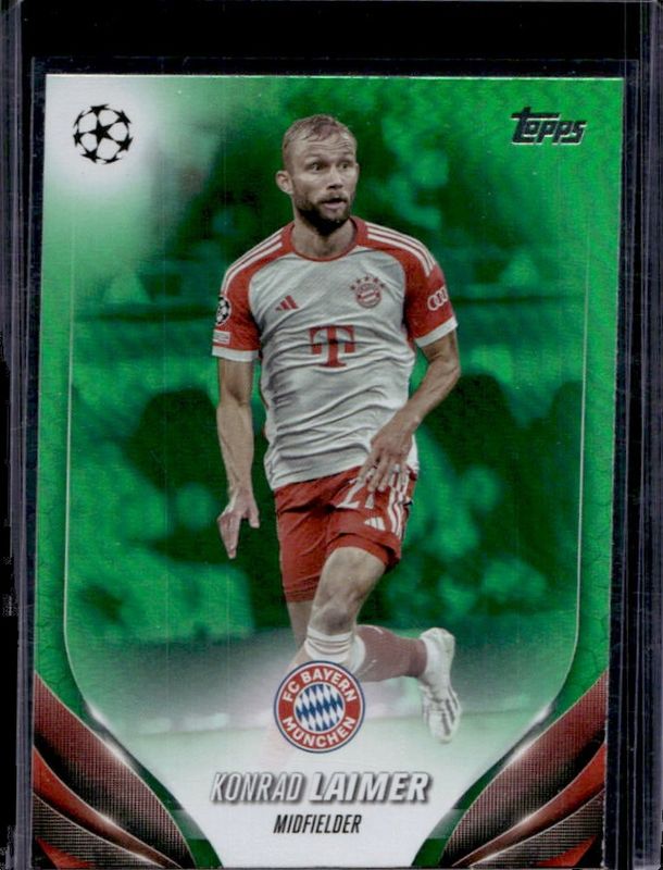 Konrad Laimer 2023 Topps Chrome UEFA Club Competitions #35 Color Match /99 RAW