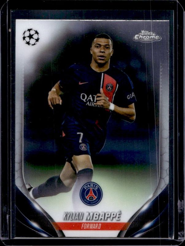 Kylian Mbappe 2023 Topps Chrome UEFA Club Competitions #21 Base RAW