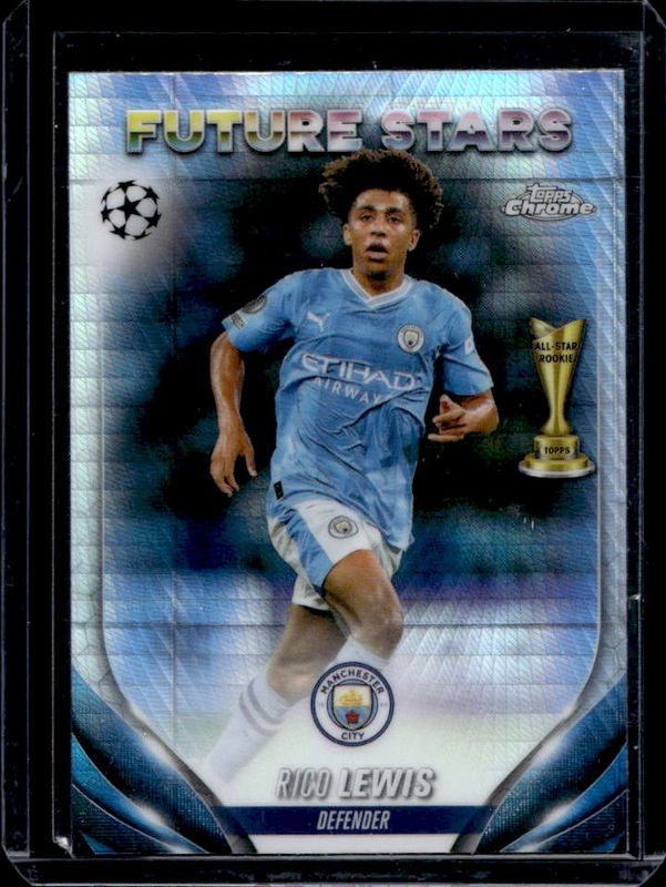 Rico Lewis 2023 Topps Chrome UEFA Club Competitions #105 Prism Refractor RAW