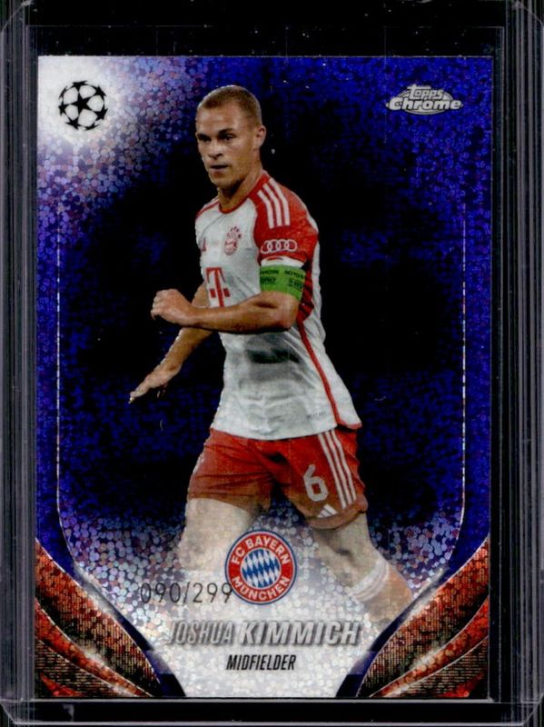 Joshua Kimmich 2023 Topps Chrome UEFA Club Competitions #72 Violet Speckle Refractor /299 RAW