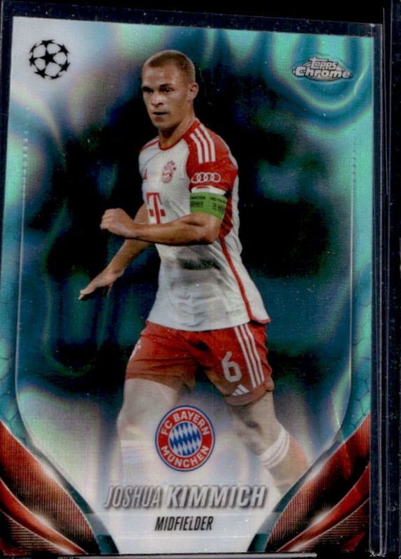 Joshua Kimmich 2023 Topps Chrome UEFA Club Competitions #72 Aqua Lava Refractor RAW