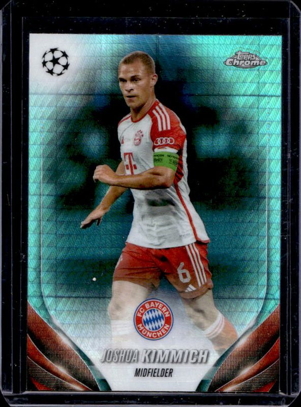 Joshua Kimmich 2023 Topps Chrome UEFA Club Competitions #72 Aqua Prism Refractor RAW