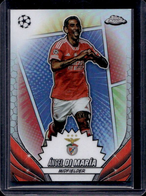 Angel Di Maria 2023 Topps Chrome UEFA Club Competitions #53b Base RAW