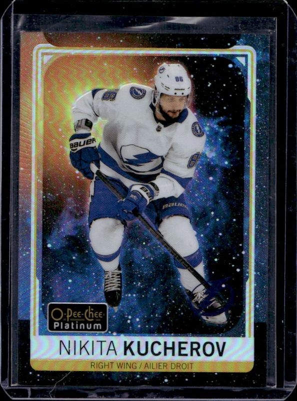 Nikita Kucherov 2021 O-Pee-Chee #P-NK OPC Platinum Preview Cosmic /75 RAW