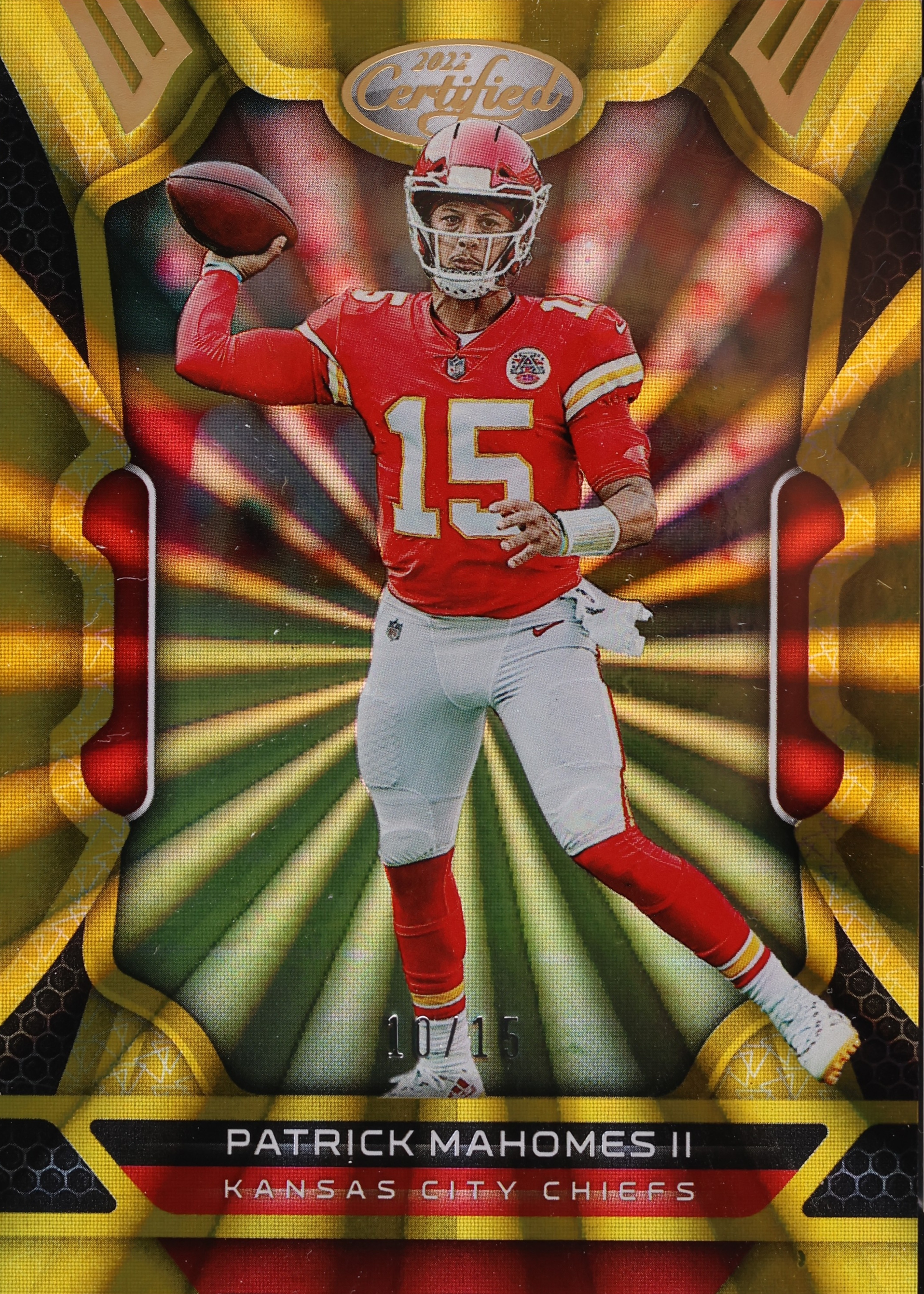 Patrick Mahomes II 2022 Certified #46 FOTL Mirror Gold /15 Price 