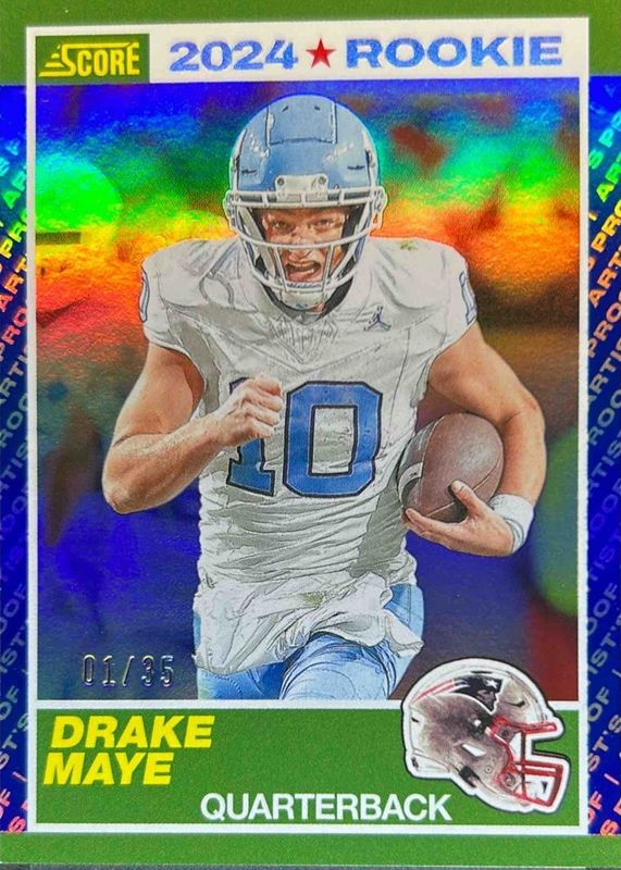 Drake Maye 2024 Score #3 35th Anniversary Rookie - Artist's Proof /35 RAW