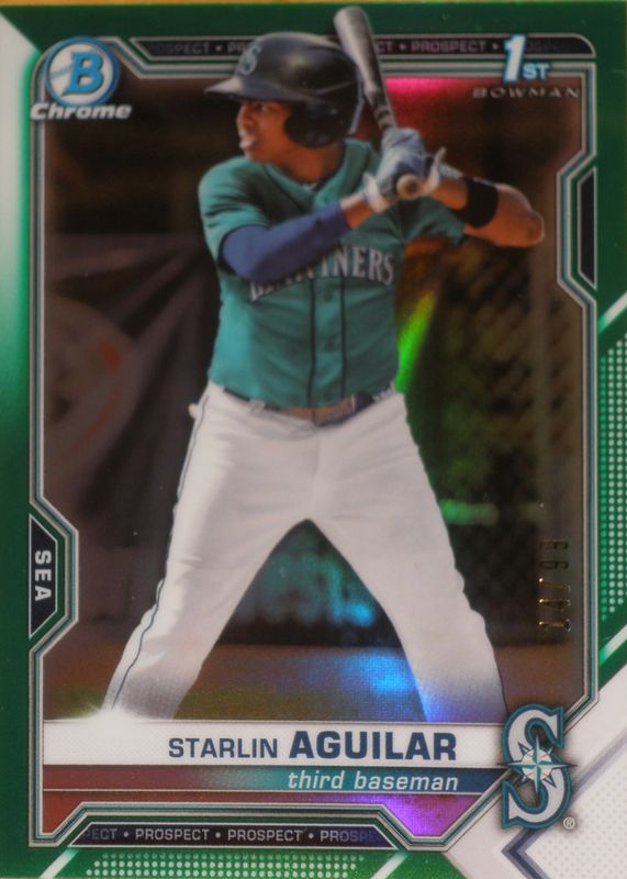 2021 Bowman Chrome #BCP-249 Prospects - Green Refractor /99 (1st)