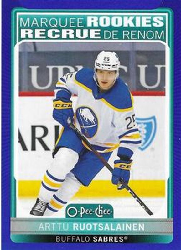 Arttu Ruotsalainen 2021 O-Pee-Chee #521 Blue Border Rookie RAW