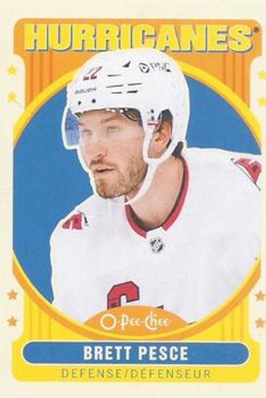 Brett Pesce 2021 O-Pee-Chee Retro Blank Back RAW