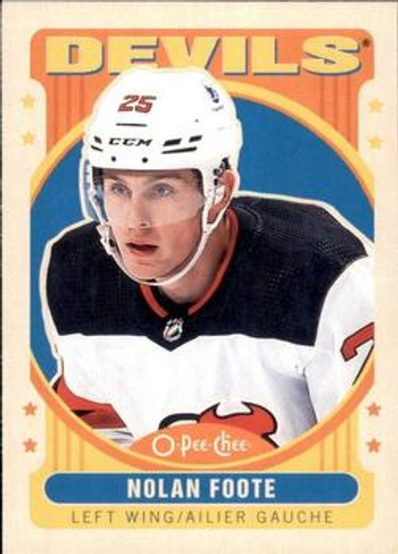 Nolan Foote 2021 O-Pee-Chee Retro Blank Back RAW
