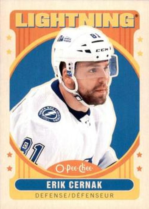 Erik Cernak 2021 O-Pee-Chee Retro Blank Back RAW