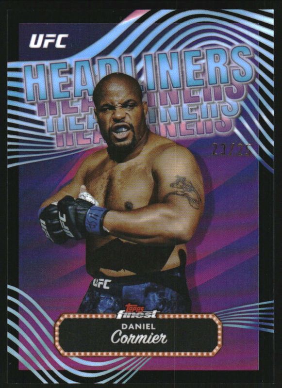 Daniel Cormier 2024 Topps Finest UFC #HDL-22 Headliners - Black Refractor /25 RAW