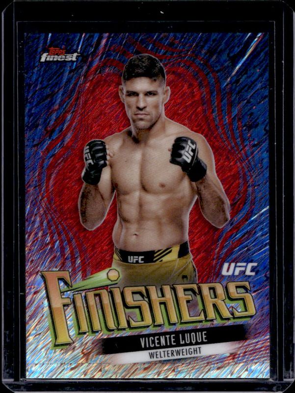 2024 Topps Finest UFC #FIN-10 Finishers - Red Shimmer Refractor