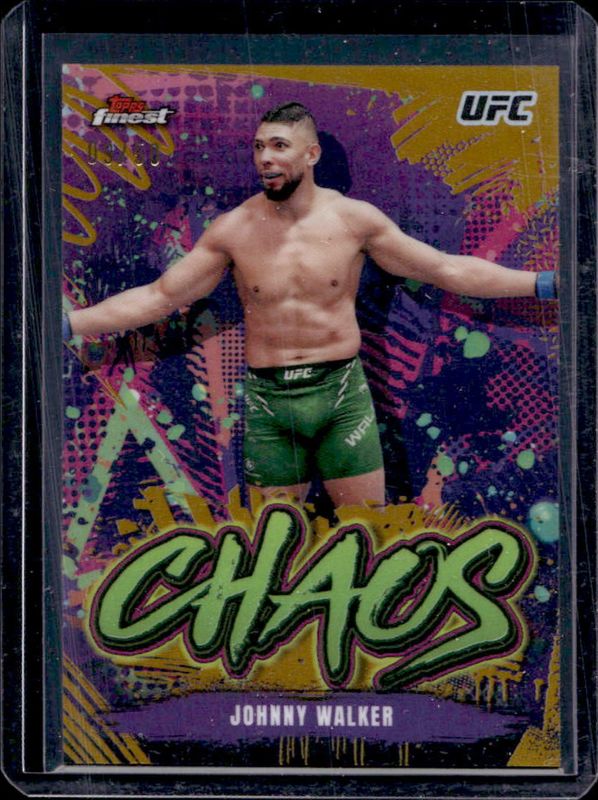 Johnny Walker 2024 Topps Finest UFC #CHA-23 Chaos - Gold Refractor /50 RAW