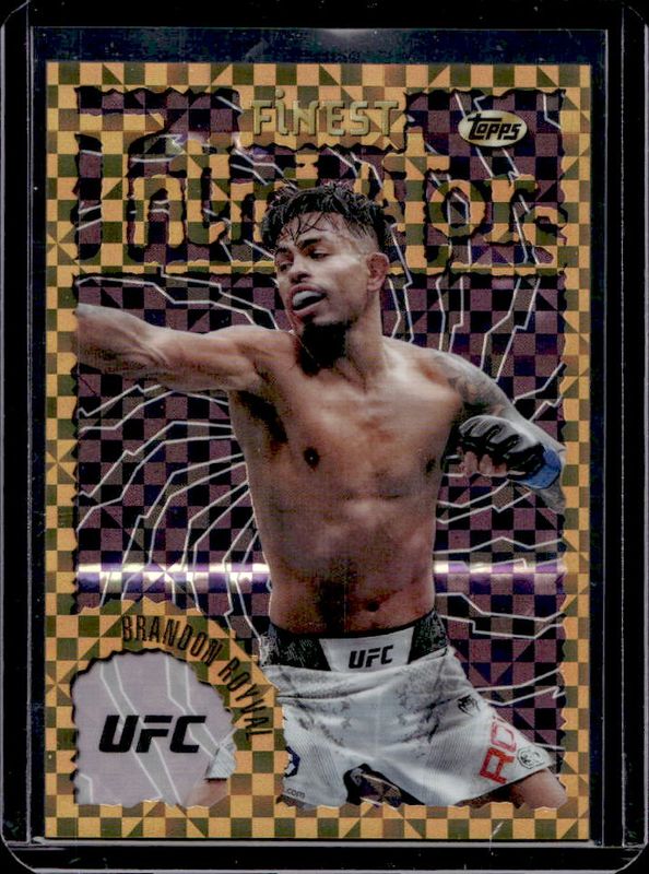 Brandon Royval 2024 Topps Finest UFC #INT-30 Intimidators - Checkerboard Refractor RAW