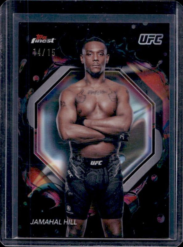 Jamahal Hill 2024 Topps Finest UFC #270 Black Refractor RAW