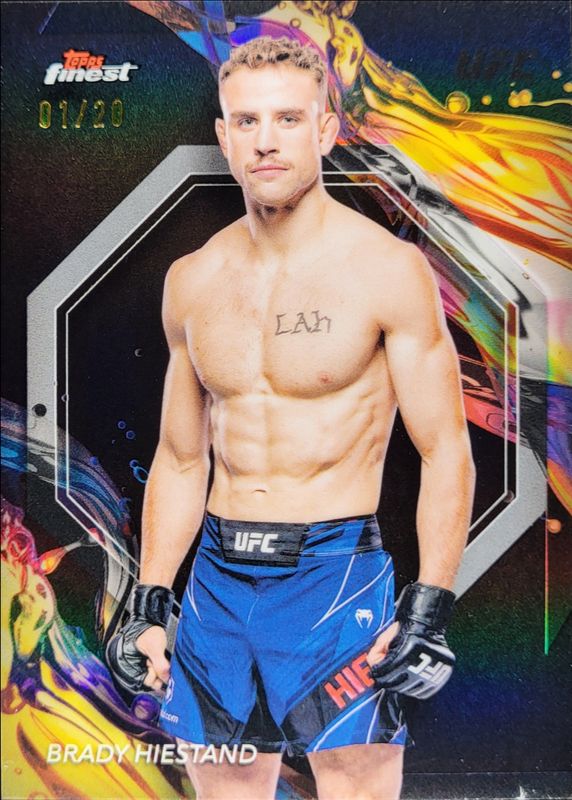 Brady Hiestand 2024 Topps Finest UFC #162 Black Refractor Rookie RAW