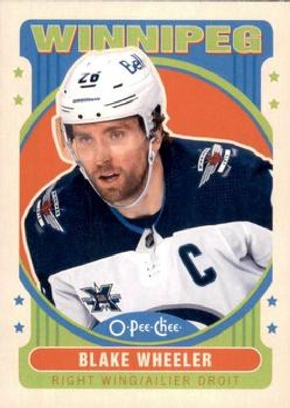 Blake Wheeler 2021 O-Pee-Chee Retro Blank Back RAW