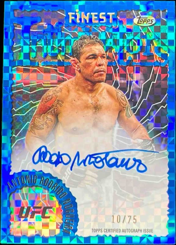 2024 Topps Finest UFC #IA-ARN Intimidators Autographs - Blue Checkerboard Refractor /75