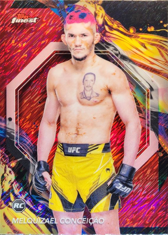 2024 Topps Finest UFC #134 Red Shimmer Refractor