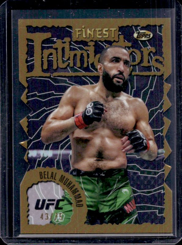 Belal Muhammad 2024 Topps Finest UFC #INT-24 Intimidators - Die-Cut Refractor /75 RAW