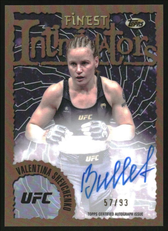 Valentina Shevchenko 2024 Topps Finest UFC #IA-VSH Intimidators Autographs - Refractor /99 RAW
