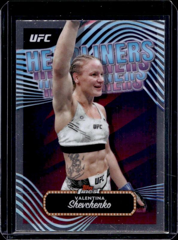 Valentina Shevchenko 2024 Topps Finest UFC #HDL-14 Headliners RAW