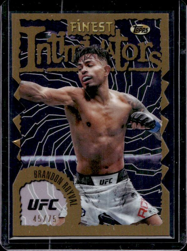 Brandon Royval 2024 Topps Finest UFC #INT-30 Intimidators - Die-Cut Refractor /75 RAW