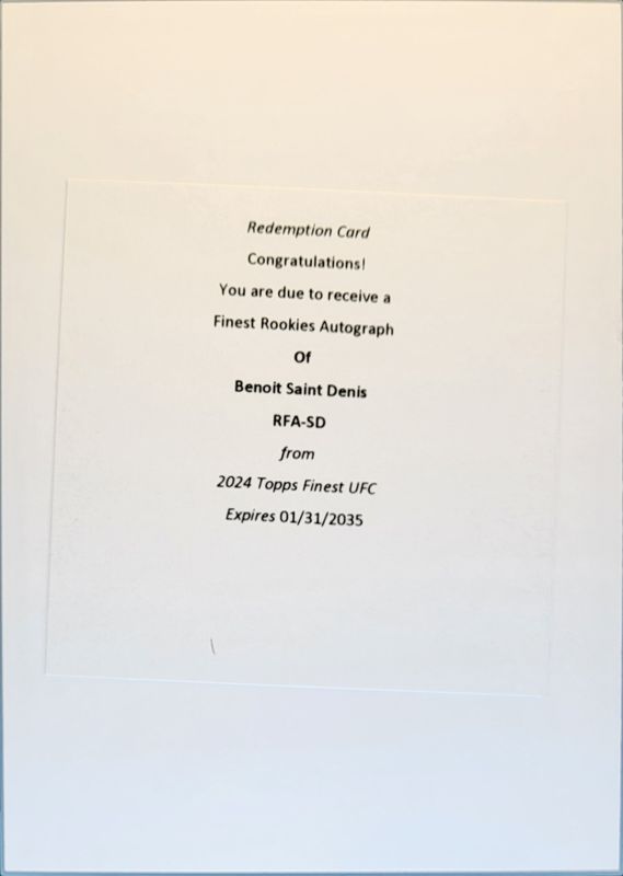 2024 Topps Finest UFC #RFA-SD Rookie Finest Autographs