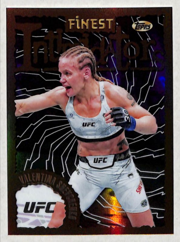 Valentina Shevchenko 2024 Topps Finest UFC #INT-17 Intimidators - Refractor RAW