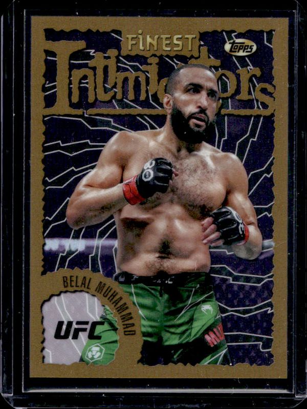 Belal Muhammad 2024 Topps Finest UFC #INT-24 Intimidators - Refractor RAW
